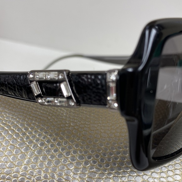 Judith Lieber StunningBlackonBlack Sparkling Crystal Snake...